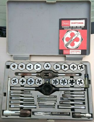 Craftsman Kromedge Tap & Die Set Metric Hexagon 41pc Vintage Tool W/book 52095