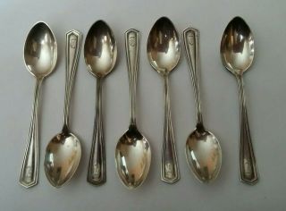 Durgin,  (gorham),  Fairfax Sterling Silver Demitasse Spoons Set Of 8 65g 