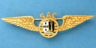 8 Vintage Sac Portugal Airline Crew Uniform Wing Uniform Badge