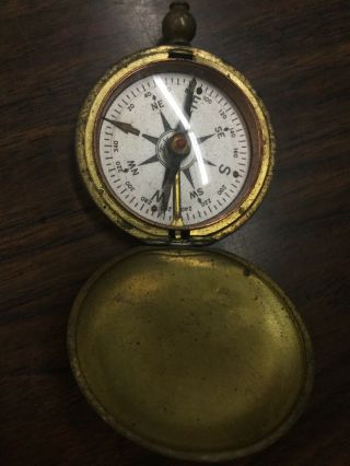 Vintage U S C E Taylor Pocket Compass Ww Ii Era