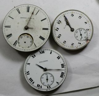 9 Vintage Elgin Hallmark South Bend NY American Parisien Pocket Watch Movement 7