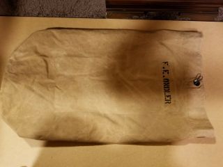 Vintage Us Army Military Light Beige Canvas Duffel Bag (no Strap) F.  E.  Ondler