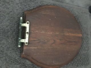 Antique Salvaged Oak Toilet Seat Bathroom Vintage 3