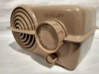 Vintage 1940 ' s Crosley Model 11 - 118U Bullseye Midget Deco Tube Radio Bakelite 2