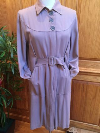 LADIES VINTAGE 1940 ' S WORLD WAR 11 BELTED DRESS/COAT 5