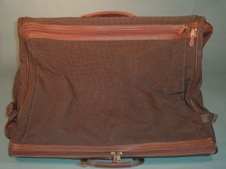 VINTAGE COACH GARMENT BAG LUGGAGE HANGING SUITCASE TRAVEL WEAVE CANVAS & LEATHER 2