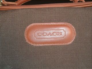 VINTAGE COACH GARMENT BAG LUGGAGE HANGING SUITCASE TRAVEL WEAVE CANVAS & LEATHER 4