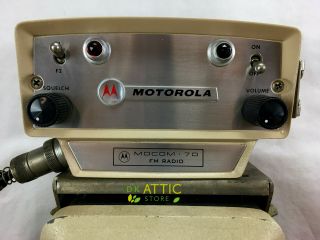 Vintage Motorola Mocom 70 FM Radio Control Head/Speaker/Mic - Police/Fire Radio 4