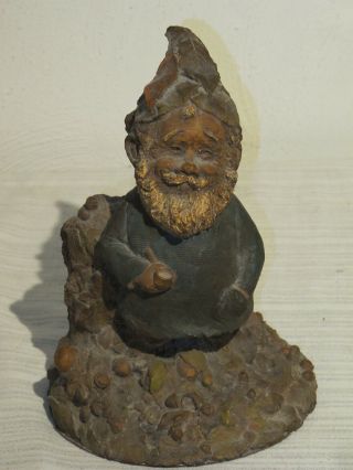 Large 9.  5 " Tall Rare Vintage Tom Clark Gnome Reuben With 1955 Schilling Coin