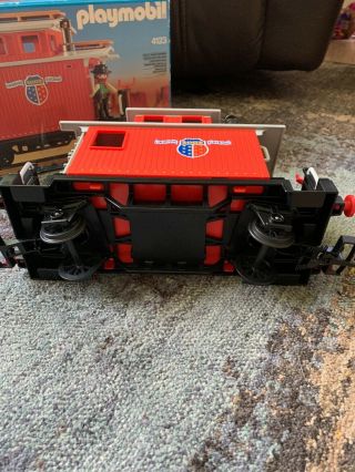 Vintage Playmobil 4123 Colorado Railroad Ranger Caboose Train 4