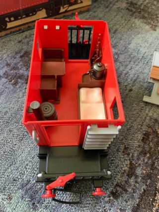 Vintage Playmobil 4123 Colorado Railroad Ranger Caboose Train 6