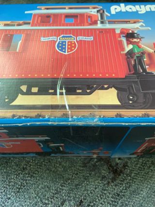 Vintage Playmobil 4123 Colorado Railroad Ranger Caboose Train 8