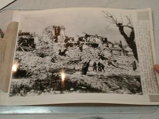 1944 Wwii Associated Press Wire Photo Of The Ruins Santa Maria Italy Dsp47
