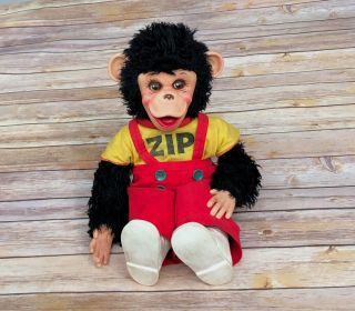 Vintage Rushton Zippy The Chimp Rubber Face Zip Howdy Doody Atlanta Ga 16 "