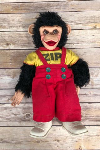 Vintage Rushton Zippy the Chimp Rubber Face Zip Howdy Doody Atlanta GA 16 