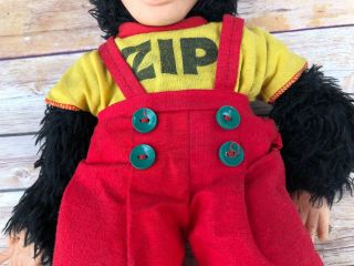 Vintage Rushton Zippy the Chimp Rubber Face Zip Howdy Doody Atlanta GA 16 