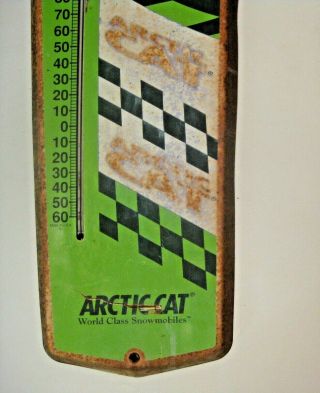 VINTAGE ARCTIC CAT SNOWMOBILE ADVERTISING WORLD CLASS SNOWMOBILES THERMOMETER 3