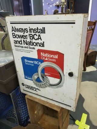 Bower Bca National Federal Mogul Bearings Seals Metal Cabinet Vintage