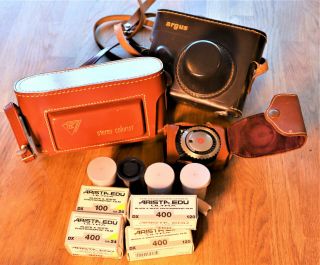 2 Vintage 35mm Cameras Argus C3 Brick Tdc Stereo Colorist 1 Cent Starts
