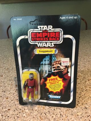 Vintage Star Wars Empire Strikes Back Snaggletooth Cardback 41 Kenner 1980