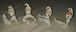 VINTAGE HOLT HOWARD NOEL PIXIE ELF HOLLY BERRY CANDLE HOLDERS RARE $69.  99 2