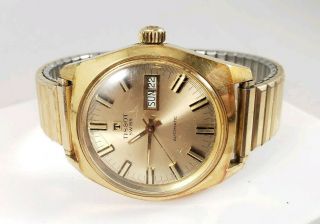 Vintage Mens Tissot Gold Plated Automatic Swiss Made Wrist Watch