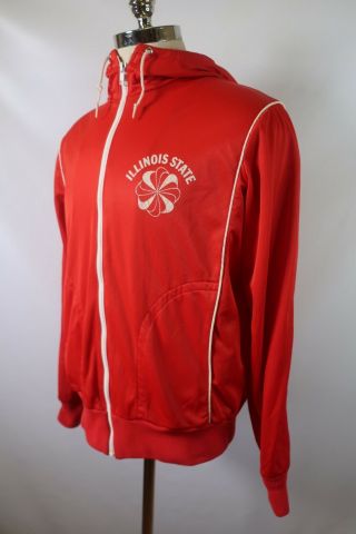 A09851 VTG 80 ' S ILLINOIS STATE NIKE PINWHEEL Hooded Jacket Size XL USA 3