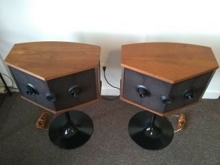 Vintage Bose 901 Series V Direct/Reflecting Speakers with Tulip Stands 3