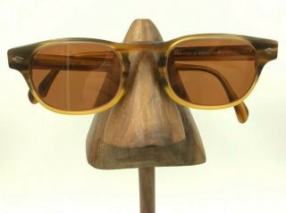 Vintage Anglo - American Optical Fitz 2 Gryo Brown Oval Eyeglasses Frames England