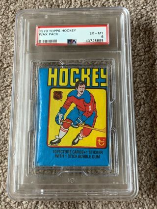 1979 - 80 Topps Hockey Wax Pack Psa 6 Rare Vintage Possible Gretzky Rc