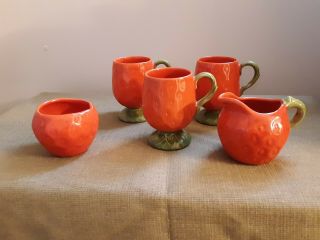 Metlox - Poppytrail - Strawberry - Partial Set - Vintage - California Pottery