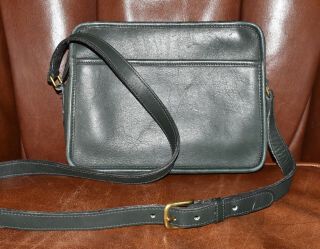 Coach Vintage Green Leather Messenger Bag