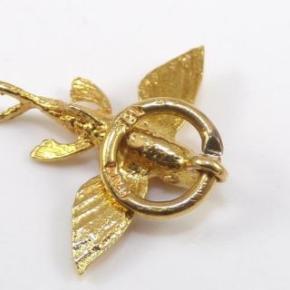 Vintage 18K Yellow Gold 3D Flying Fish Charm Pendant LDL2 3
