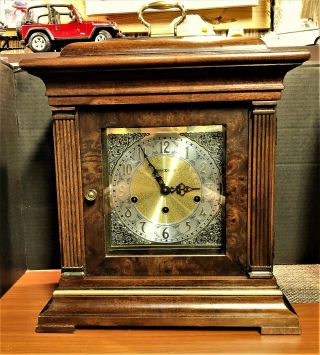 Vintage Howard Miller Triple Chime Mantle Clock 1050 - 020 Made In Germany