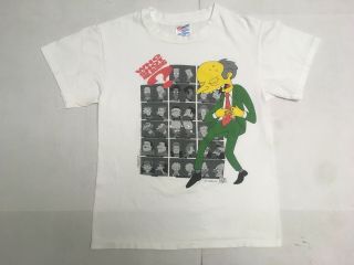 Vtg 1995 The Simpsons Who Shot Mr Burns Shirt Stanley Desantis Backstage Pass M