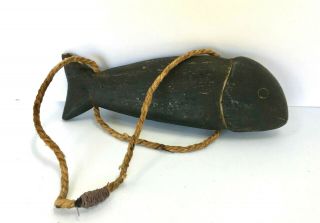 Vintage Japanese Jisaikagi Wooden Fish Weight