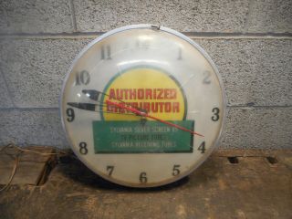 Vintage Sylvania Tv Tubes Authorized Dealer Advertising Clock Sign Television