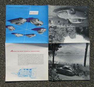 LARGE EARLY VINTAGE PORSCHE TYPE 356 BROCHURE 1950s 2