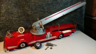 Vintage,  1950’s Ideal Ladder Fire Truck,  3054 - M - 1,  34 " Long