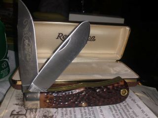 Vintage Rare 1982 Remington Umc Four & Six Knife Bullet Knife W/ Case & Paper