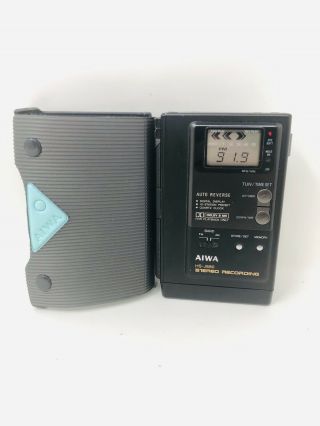 Vtg Aiwa Hs - J880 Tape Cassette Recorder Player Walkman Headphones
