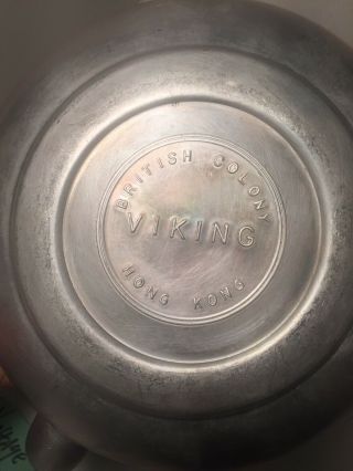 Vintage Viking British Colony Aluminum Teapot Kettle 5