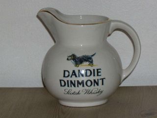 Vintage Dandie Dinmont Terrier Dog Scotch Whisky Illustrated Water Jug