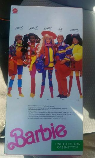 VTG 1990 United Colors of BENETTON TERESA Barbie Doll 4