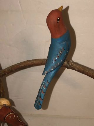 Vintage Walter Gottshall Folk Art carved Bird Tree PA Pennsylvania 3