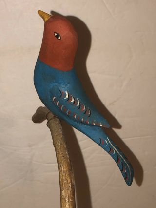 Vintage Walter Gottshall Folk Art carved Bird Tree PA Pennsylvania 5