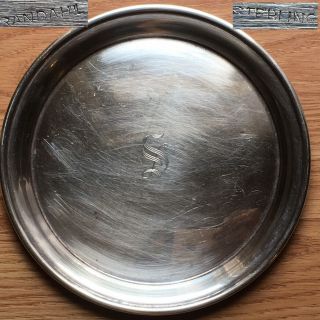 Vintage Arts & Crafts Randahl Shop Chicago Sterling Silver Round Tray Plate 65