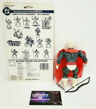 1980s Remco Warrior Beasts SKULLMAN V2 Vintage MOTU KO Action Figure w/ Card 2