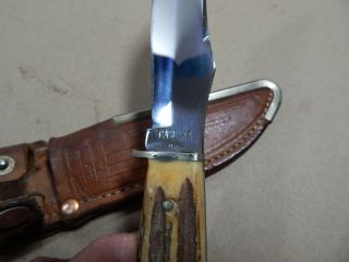 vintage Case XX USA 1965 - 69 Stag HUNTING KNIFE w/sheath 523 4