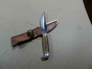 vintage Case XX USA 1965 - 69 Stag HUNTING KNIFE w/sheath 523 5